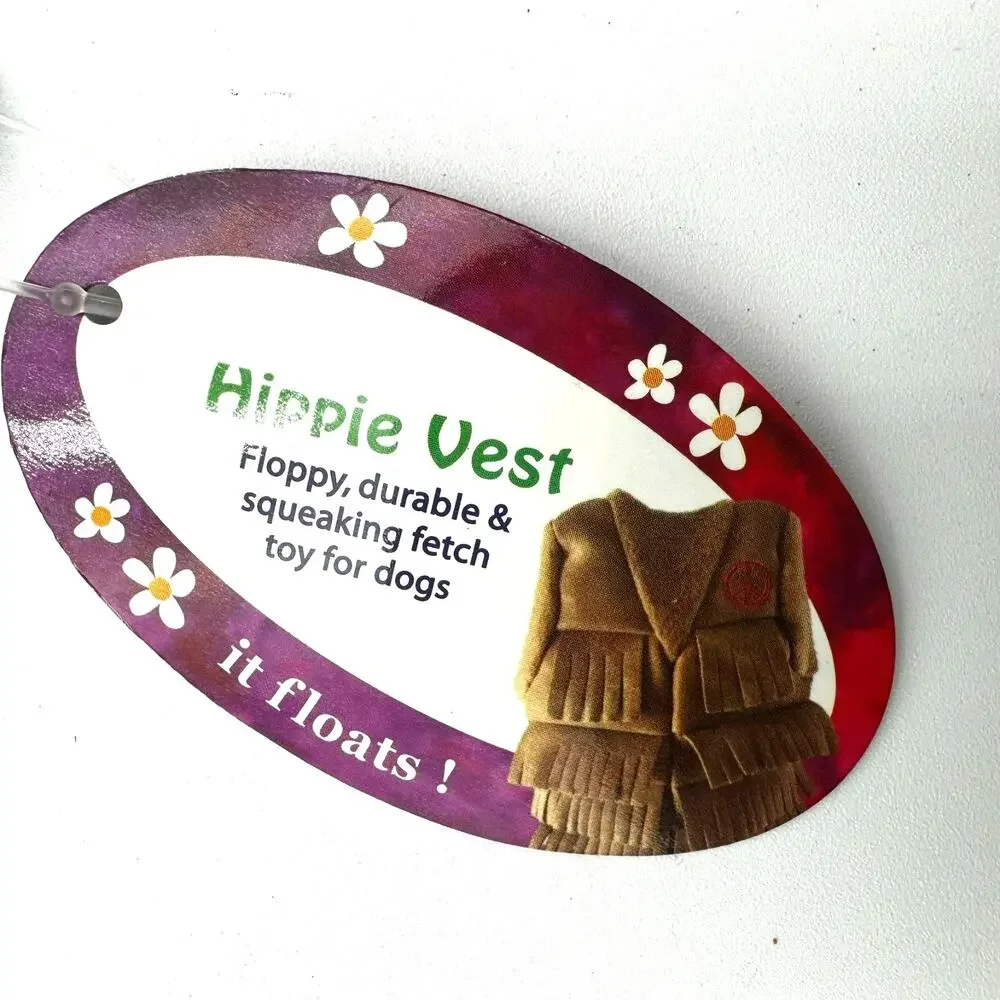 BARK BOX | NEW RARE Hippie Vest Medium Dog Water Swim Toy Floats Squeaks Durable
